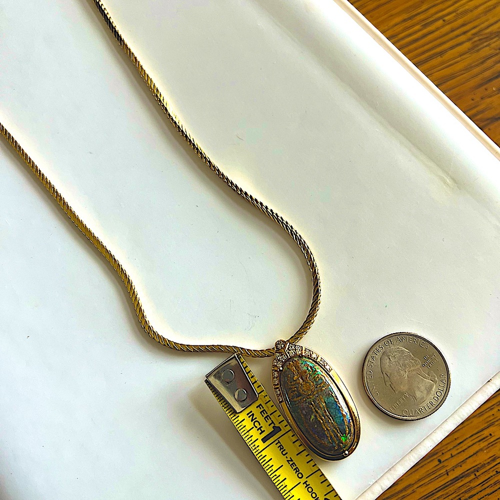 🔥OneOfAKind Wellendorf 18&24Karat Gold&DiamondsBlackOpalHandCarved.See Appraisal - Picture 13 of 14